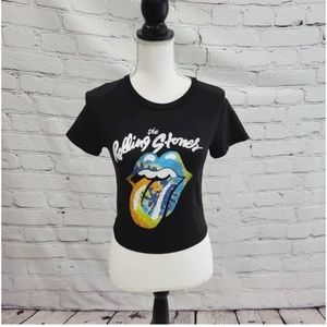 Rolling Stones Cropped Baby Tee